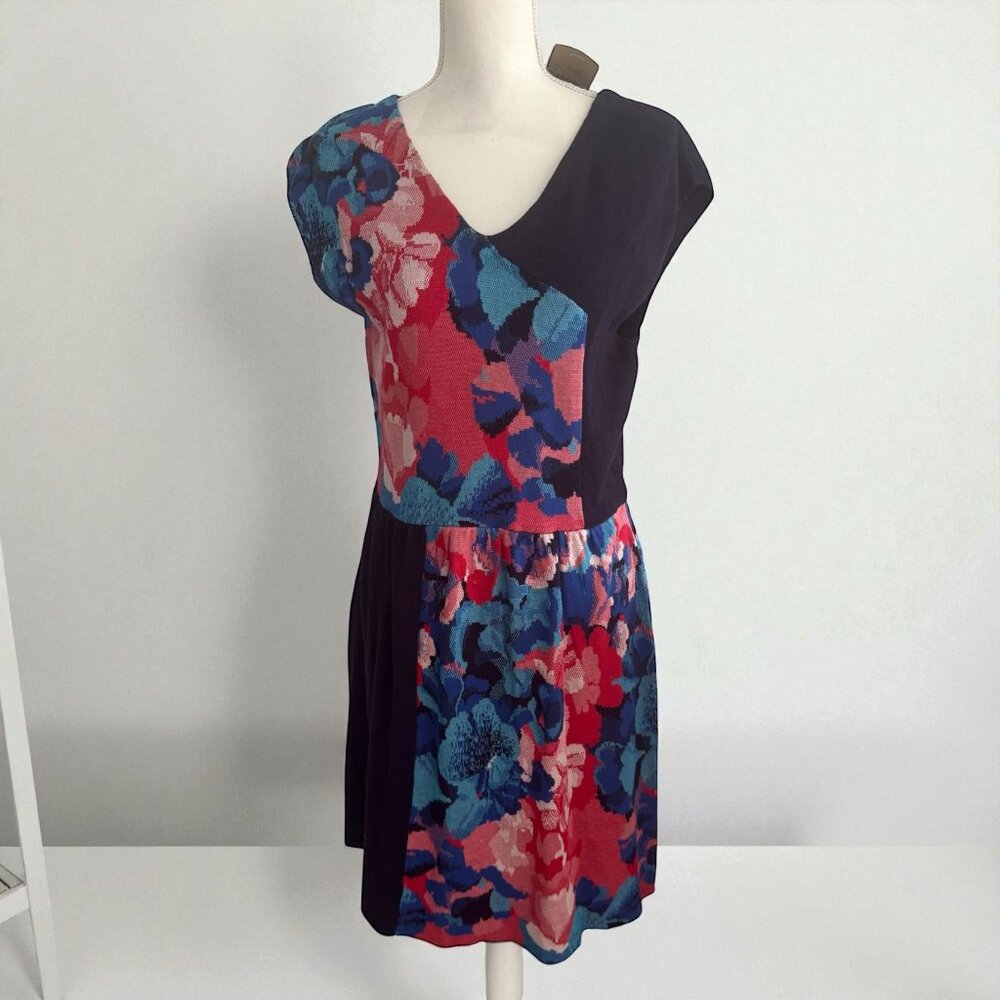 LEIFSDOTTIR Anthropologie Multicolor Floral Sweater Dress Size Large NEW NWT
